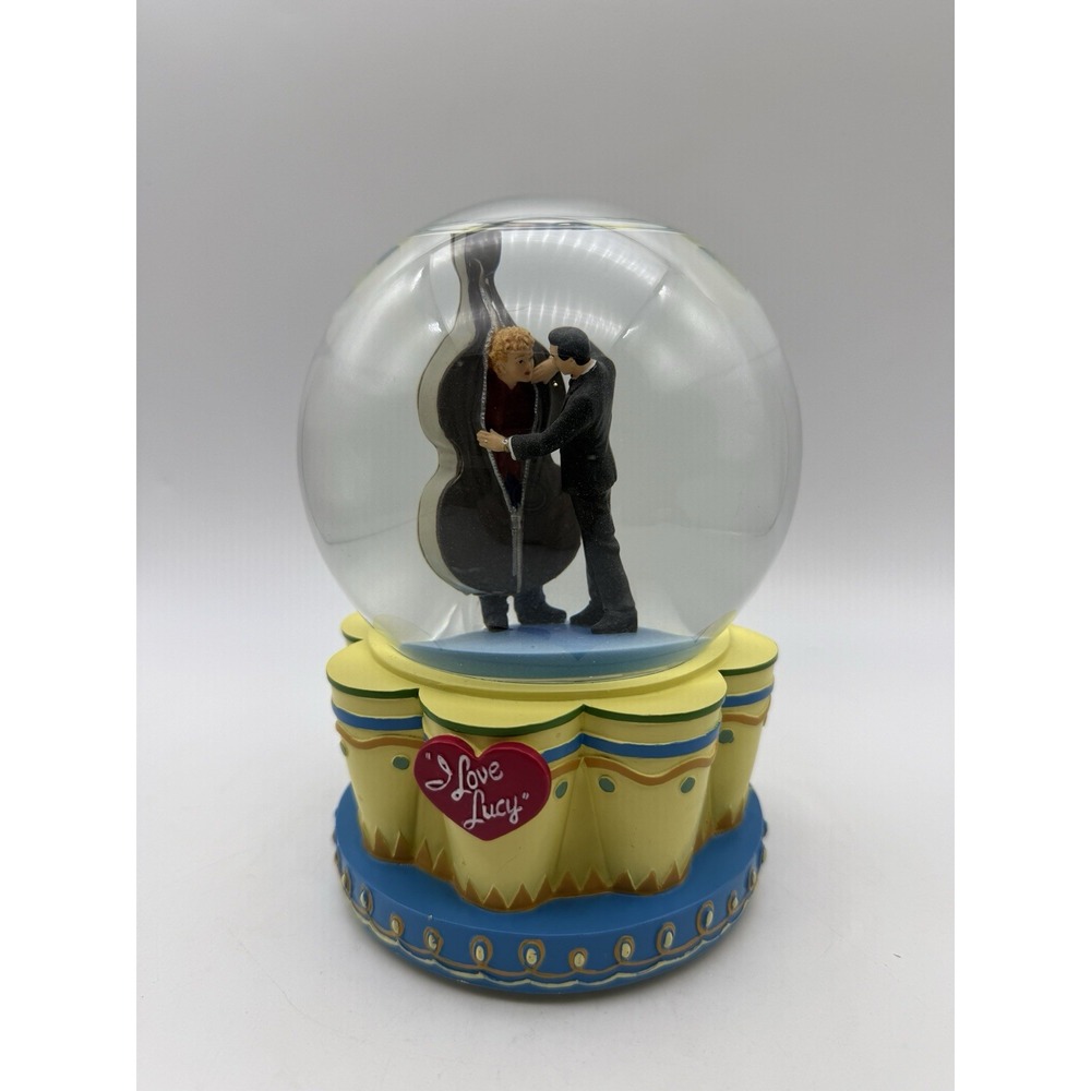 San Francisco Music Box Co. I Love Lucy Hiding in Bass Violin Case Water globe